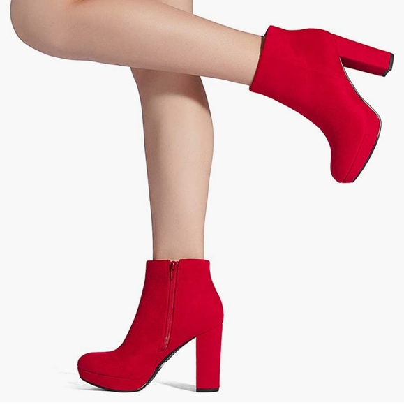 NWOT DREAM PAIRS WOMAN HIGH HEELS STOMP BOOTS SIZE 10 - Picture 3 of 5